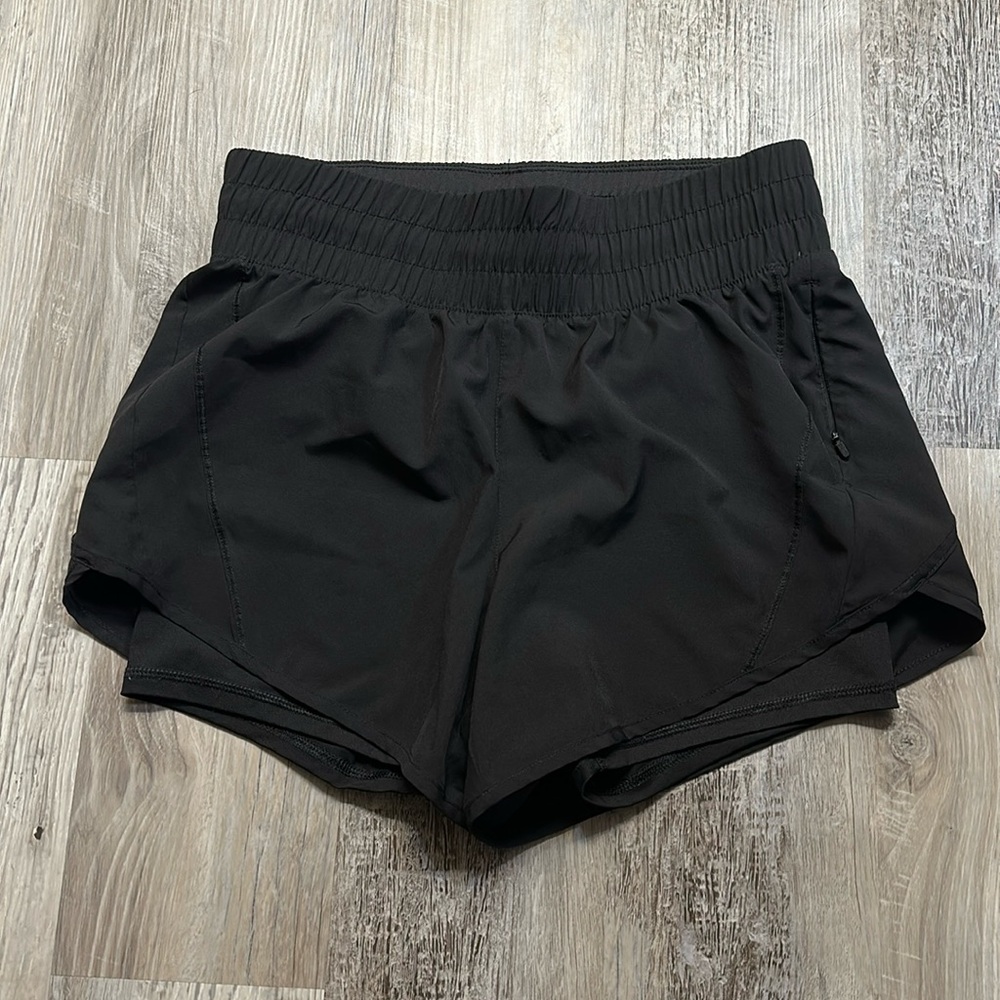 High Wasted Avia Athletic Shorts w shorts underneath & zipper